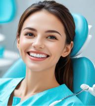 Dentist treating patient